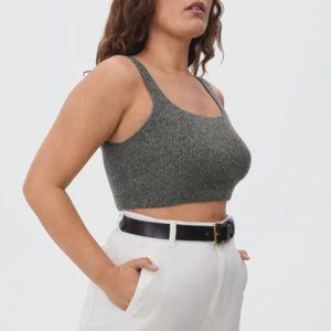 Everlane Cozy-Stretch Tank in Heathered Charcoal